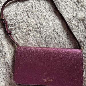 Kate Spade Glittery Magenta Crossbody Bag